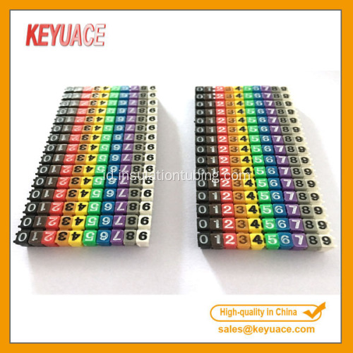 POM Warna-Warni Numeric dan Letter Cable Marker Strips